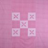 kritarth Handicrafts Kritarth Handicrafts Pink Color Flower Design Queen Size Patch Bedsheet With Two Pillow Cover
