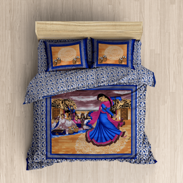 Kritarth Handicrafts Tabla Design Bedsheet