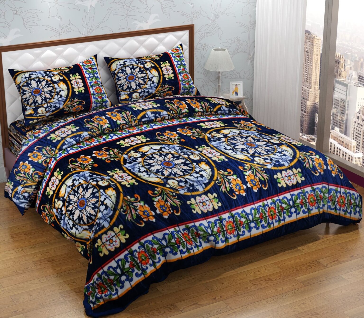 Buy Winter Bedsheet For Double Bed With 2 Pillow Covers