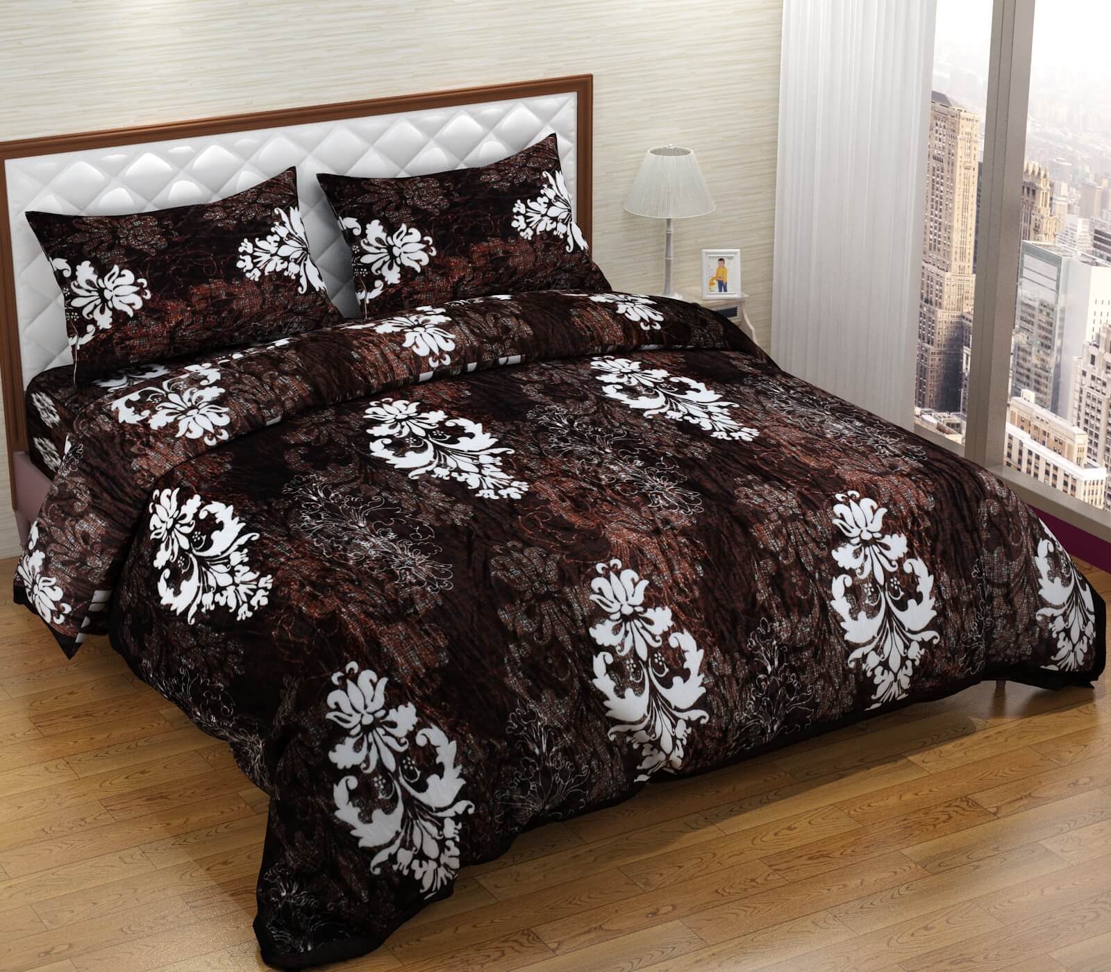 Buy Queen Size Winter Bedsheets With 2 Pillow Covers
