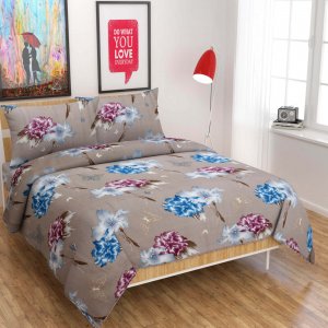 Night glow bedsheet with 2 pillow covers