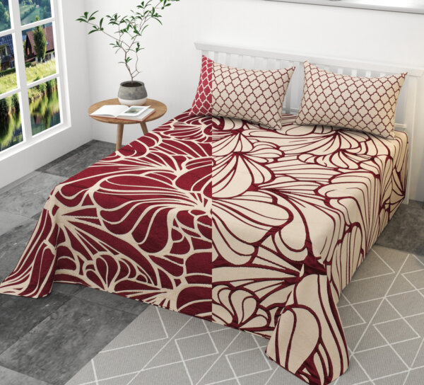 Queen size quilted bedsheet