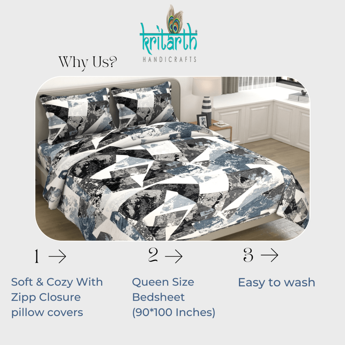 Buy Winter Bed Sheet Online In India With 2 Pillow Covers