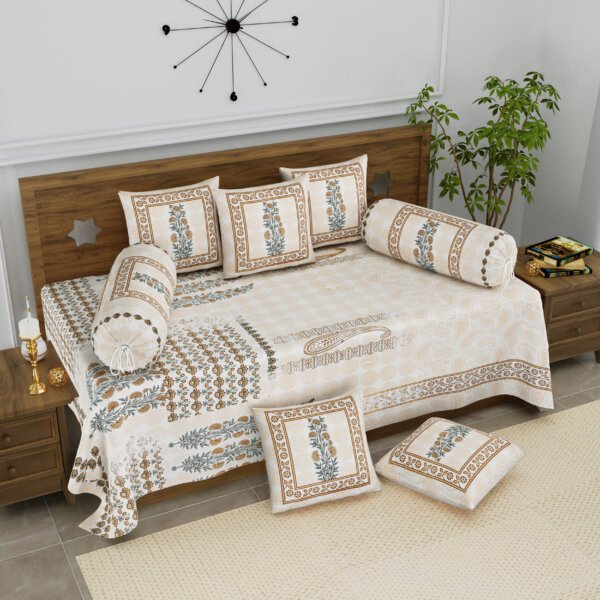 Cotton Diwan Bed Sheet Set