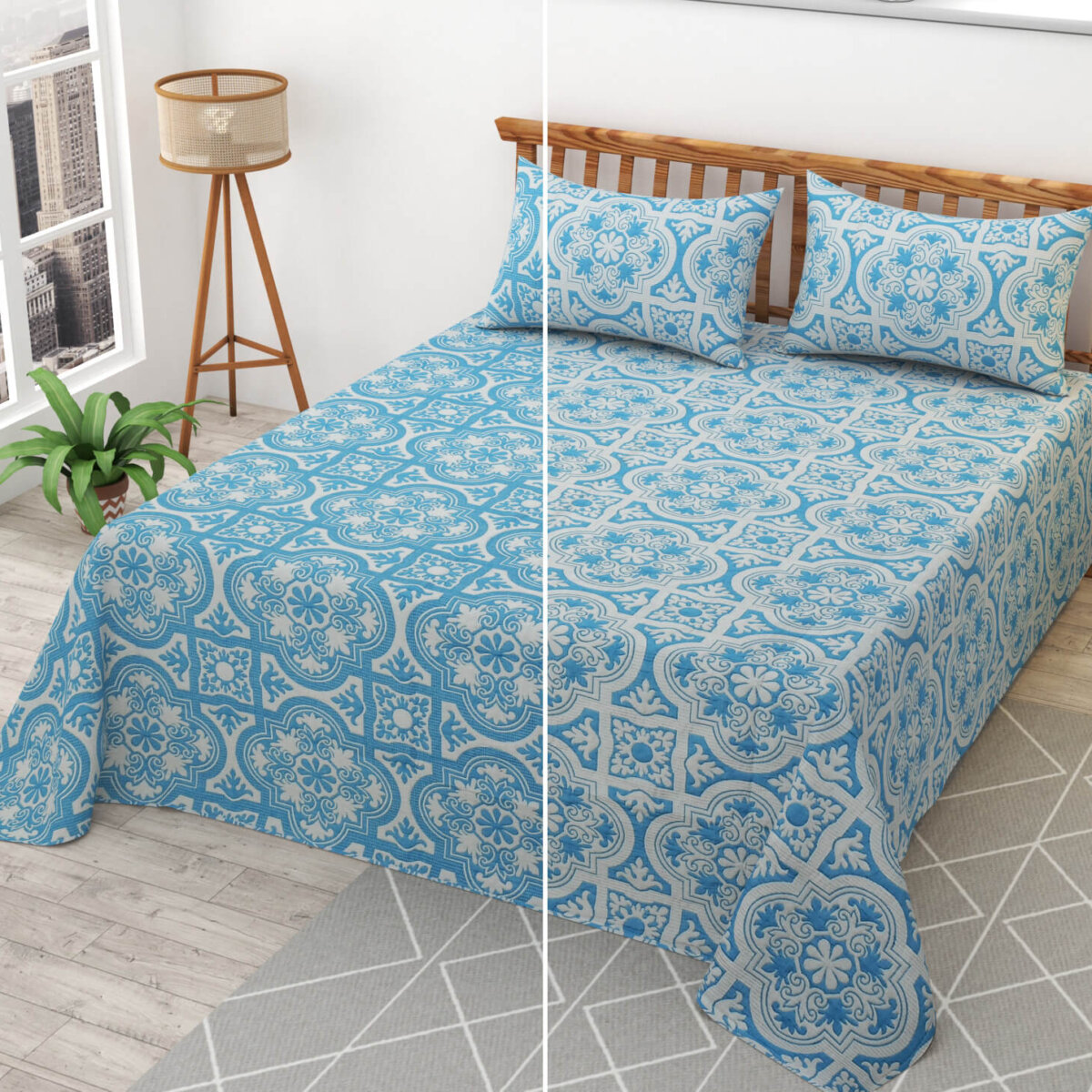 queen size reversible bedsheet